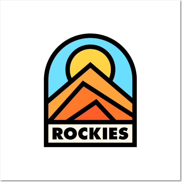 Rockies Retro Badge Wall Art by modeoftravel